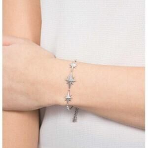 MICHAEL KORS Silver Starburst Pave Slider Bracelet